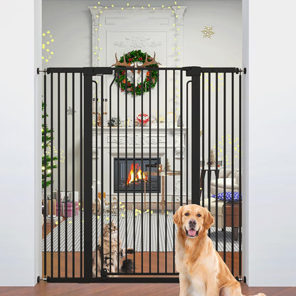51" Extra Tall Cat Gate for Doorway Auto Close Encrypted Cat Gate 28.5"-48.7" Adjustable Width Pet