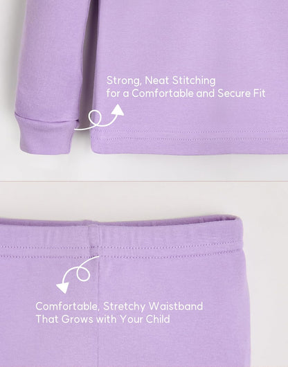 moimoln 6M-8Y Modal Cotton Solid Soft Breathable Baby Toddler Boys Girls Snug fit Pjs Long Sleeve
