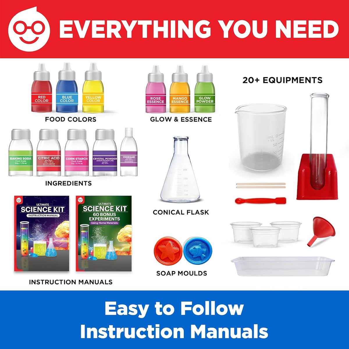 Doctor Jupiter Ultimate Science Kit, Chemistry Set for Kids Ages 8-9-10-11-12-13-14 | Birthday Gift