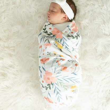 GRACED SOFT LUXURIES Premium Muslin Baby Swaddle Blankets 2 Pack | Large 47 x 47 inch | 100% Cotton