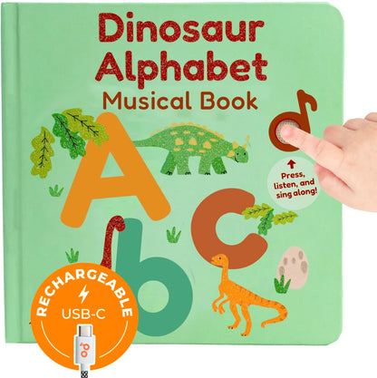 Cali's Books Dinosaur Alphabet Book for Toddlers 1-3 - Learn Dino ABC, Musical Books for Kids