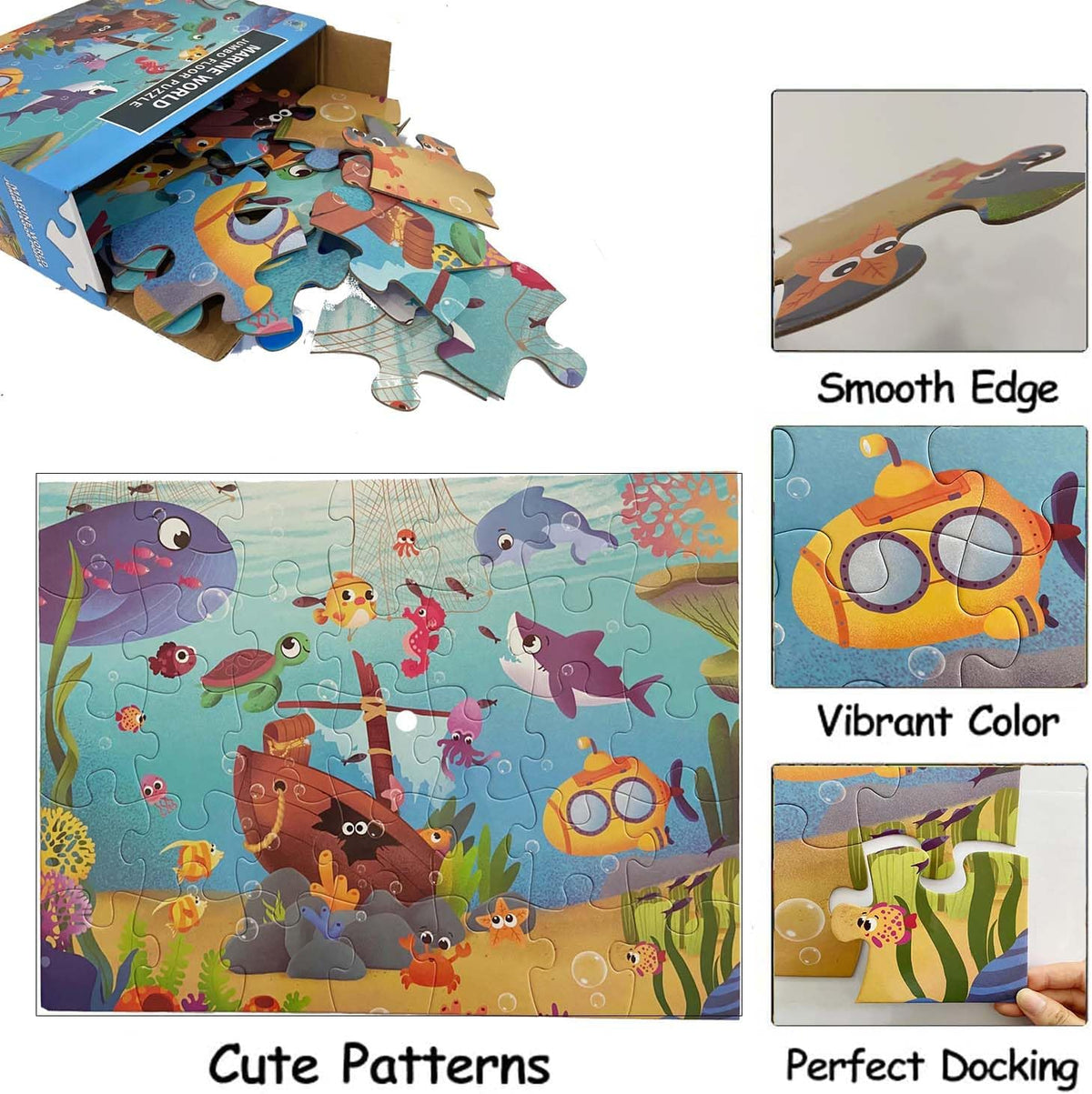 Jumbo Floor Puzzle for Kids, Large Jigsaw Puzzles 35 Piece for Kids Ages 3-5,Preschool Learning &