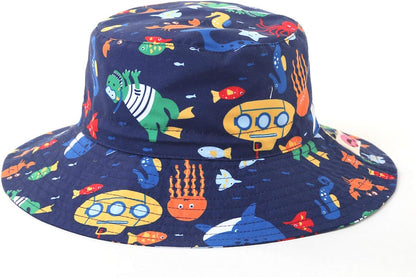 Home Prefer UPF50+ Wide Brim Sun Hat Boys Girls Sun Protection Hat Zoo Beach Swim Safari Bucket Hat