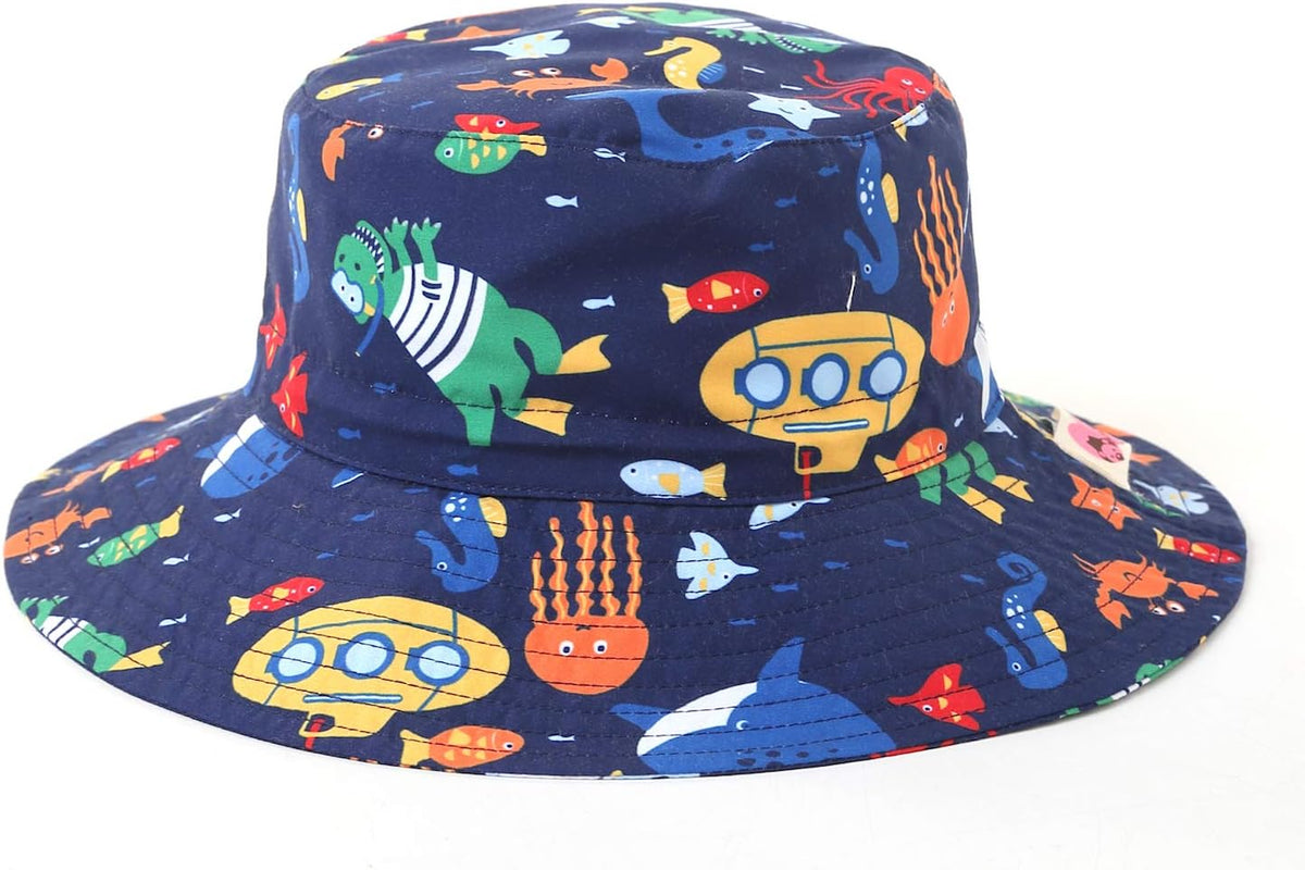Home Prefer UPF50+ Wide Brim Sun Hat Boys Girls Sun Protection Hat Zoo Beach Swim Safari Bucket Hat