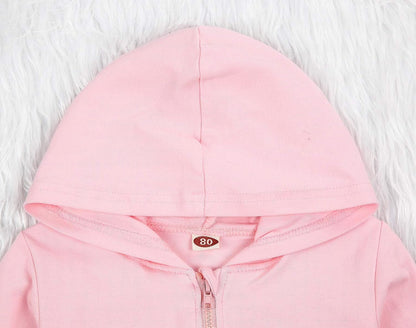 Imcute Baby Zip Up Hoodie, Unisex inflant Toddler Long Sleeve Sweatshirts Lightweight Jacket Hooded
