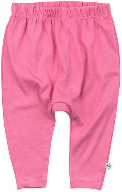 HonestBaby Multipack Harem Pants Roomy Fit Pull on Bottoms 100% Organic Cotton for Infant Baby