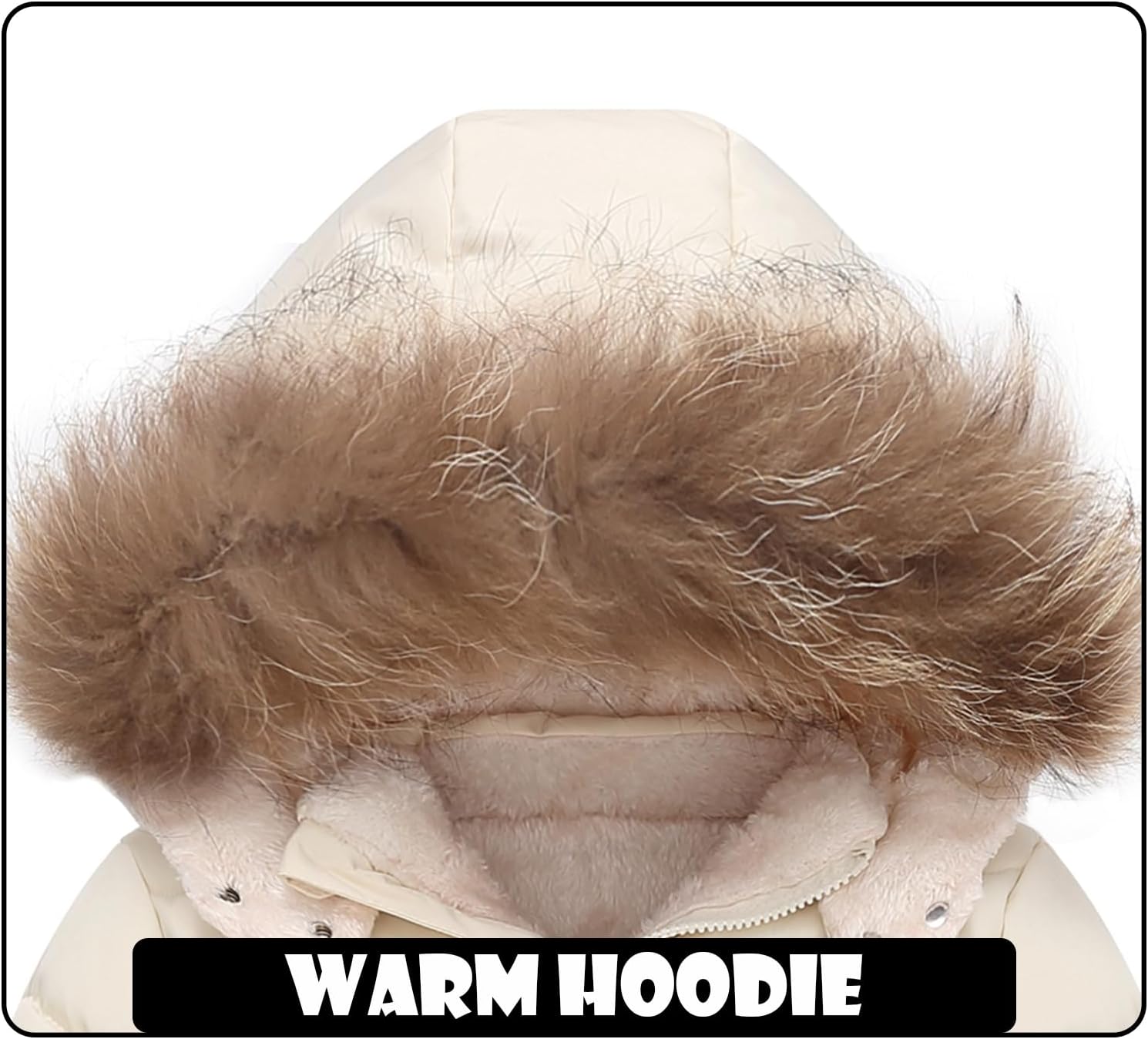Toddler Winter Coat Baby Jacket Snow Boy Hoodie Puffer Girl Fleece Clothes 1-5T