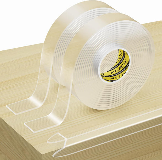 2Pack Clear Edge Protector Strip, 1.18in x 9.84FT(19.68FT Total), Sharp Edge Wrap Cover Tape, Self