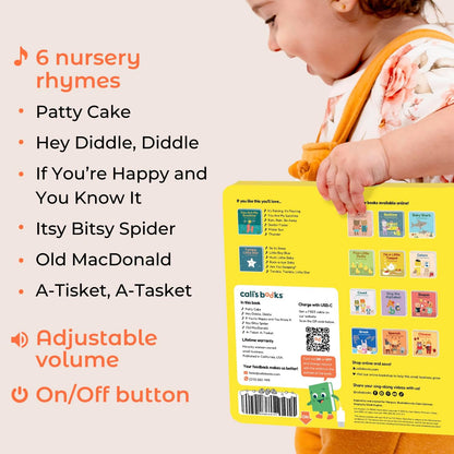 Cali's Books Patty Cake Nursery Rhymes. Interactive Books for 1 Year Old. Sound Book for Toddlers