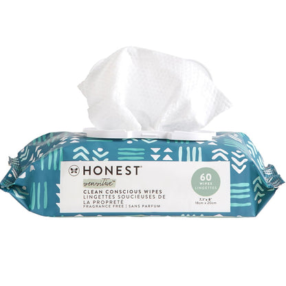 The Honest Company Clean Conscious Multi-Use Wipes | Hypoallergenic + Unscented for Sensitive Skin