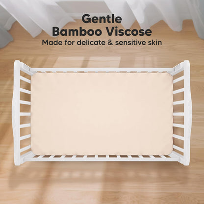 KeaBabies 2-Pack Baby Crib Sheets for Boys, Girls - 52x28 Viscose Derived from Bamboo Toddler Bed