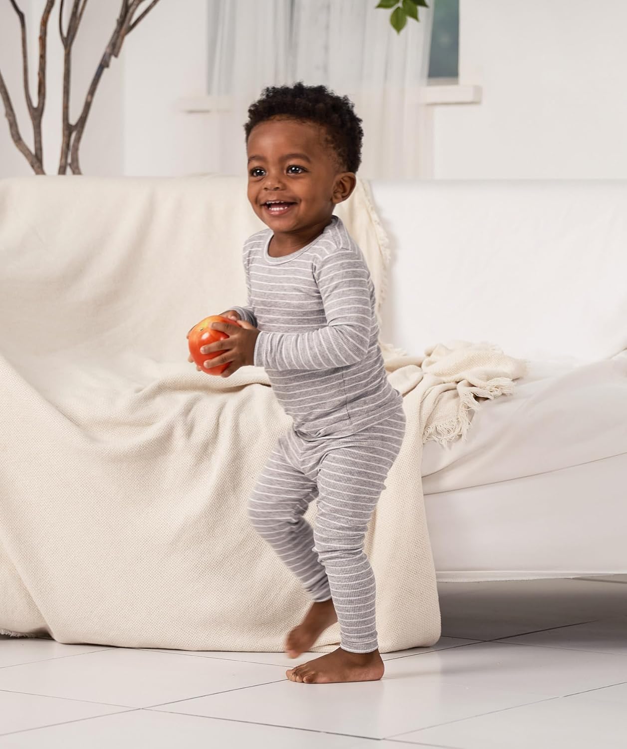 AVAUMA Stripe Pattern Baby Boys Girls Pajama Set Kids Toddler Snug fit Ribbed Sleepwear pjs for