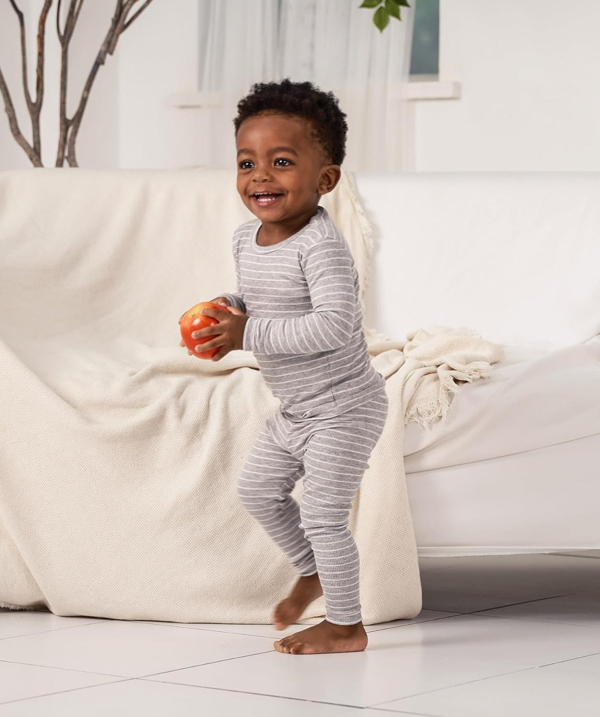 AVAUMA Stripe Pattern Baby Boys Girls Pajama Set Kids Toddler Snug fit Ribbed Sleepwear pjs for