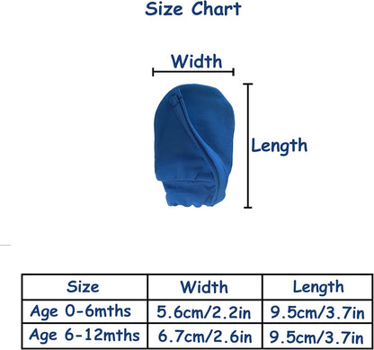 Bamboo Baby Mittens for Eczema, 0-6 Months, Baby Gloves for Dry Skin, Overnight Moisturizing