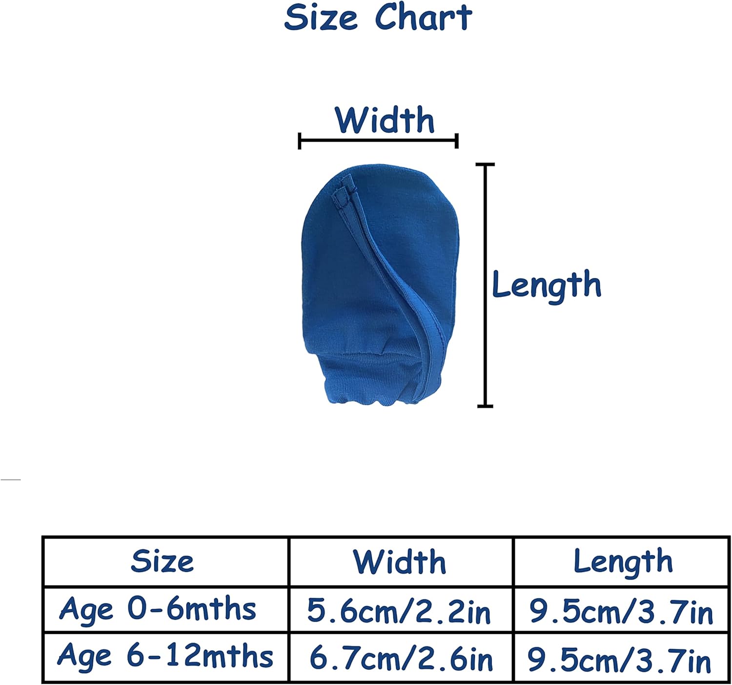 Bamboo Baby Mittens for Eczema, 6-12 Months, Baby Gloves for Dry Skin, Overnight Moisturizing