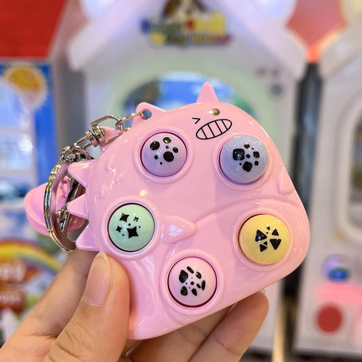 Light Green Hamster Catching Game Keychain, Stress Relief Sensory Fidget Toy Hand Eye Coordination