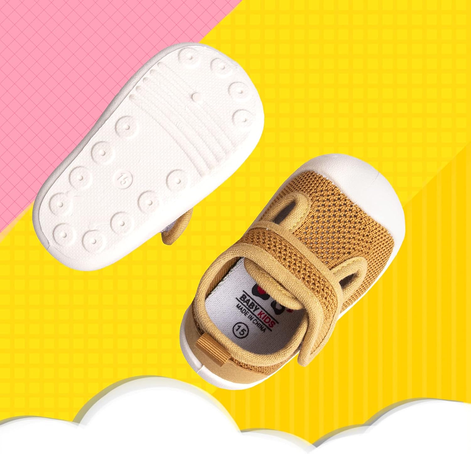 Baby First-Walking Shoes 1-4 Years Kid Shoes Trainers Toddler Infant Boys Girls Soft Sole Non Slip