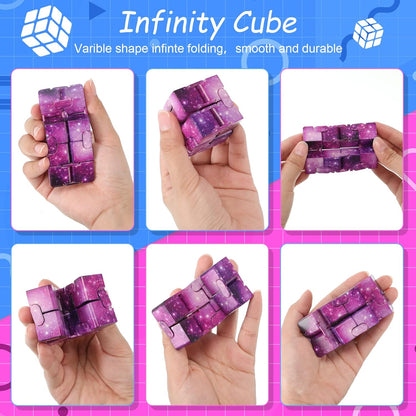 Galaxy Theme Infinity Cube Space Astronaut Infinity Toy Stress and Anxiety Relief Cool Hand Mini