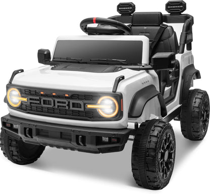ENYOPRO Licensed Ford Bronco Raptor Electric Car for Kids, 12V Ride On Toys for Toddlers, Christmas