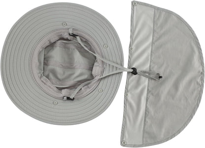 Home Prefer UPF 50+ Boys Sun Hat with Neck Flap Wide Brim Summer Beach Bucket Hat for Boys Girls