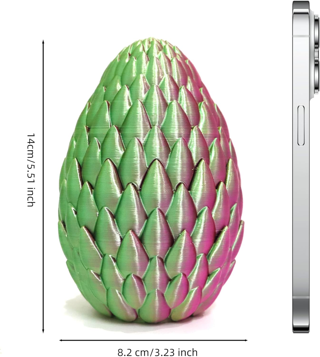 3D Printed Flying Dragon in Egg - 3 Colors Surprise Egg with Flexible Winged Dragon Inside, Mystery
