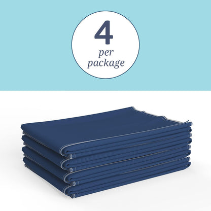 Medline Sofnit 300, Pack of 4 Large Washable Blue Underpads, 34”x 48” for use as reusable pet pads