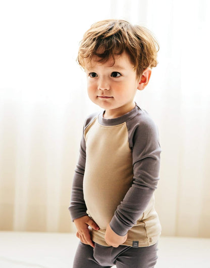 VAENAIT 6M-12Y Toddler Toddler Kids Toddler Girls Boys Soft Comfy Modal Tencel Solid Raglan