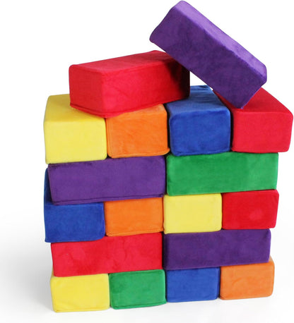 The Original Premium Plush Building Block for Kids - Certified Safe Foam Blocks in Luxuriously Soft