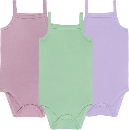 GUISBY Rayon Made from Bamboo Undershirt boy Girl Bodysuit for baby 3-Packs