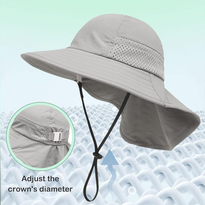 XIAOHAWANG Girls Sun Hat Baby Beach Hats Boys UPF 50+ Kids Summer Protection Cap Toddler Breathable