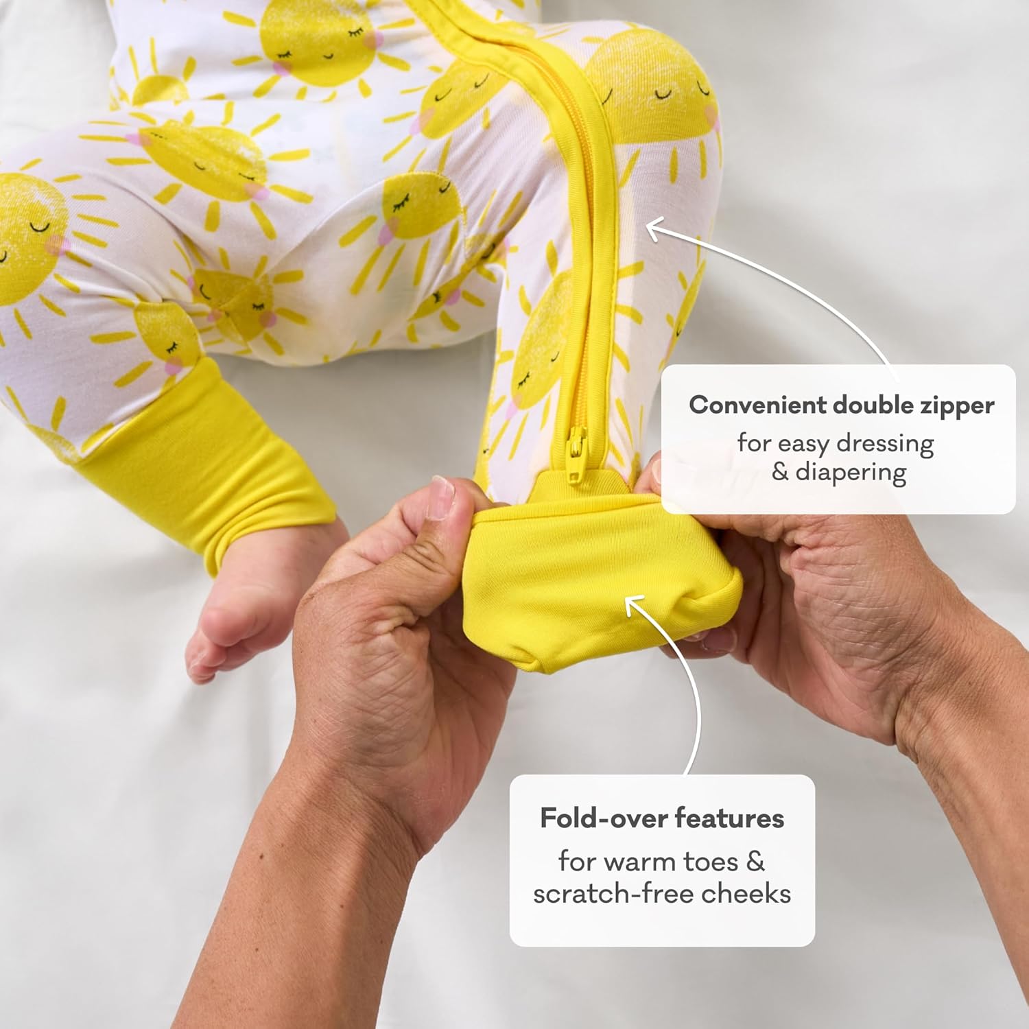 Little Sleepies Pajamas for Baby Boys & Girls, Viscose from Bamboo Baby Pajamas, Preemie & Newborn