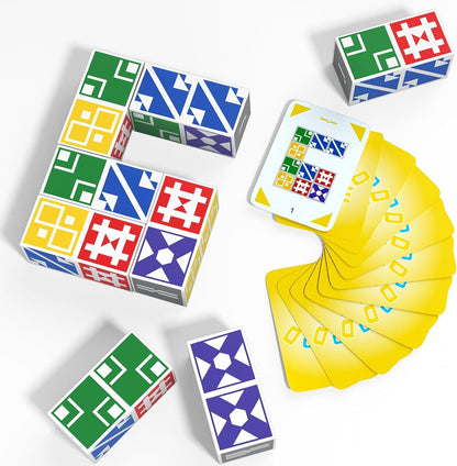 Family Matching Game for Kids & Adults, Block Puzzle Board Games for Boys & Girls Ages 4-8 8-12, 2