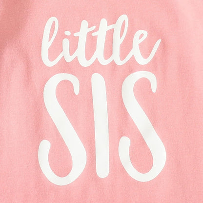 AMAWMW Newborn Baby Girl Little Sister Sleeper Gown Stripe Long Sleeve Nightgown Pajamas Gifts