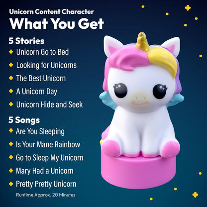 Unicorn Figurine Cartridge – Projects 5 Stories and 5 Songs, Over 30 Minutes of Audio Content |