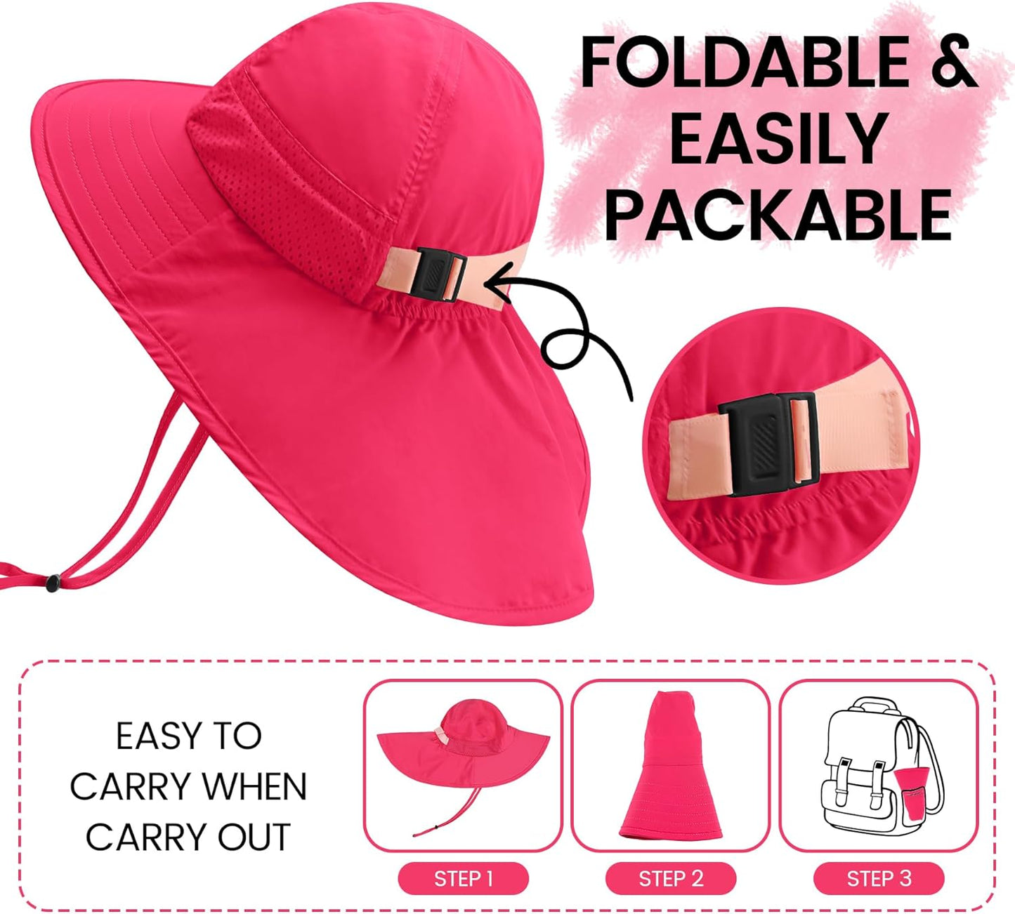 Baby Sun Hat with Neck Flap for Sun Protection Toddler Beach Hat UPF 50+ Outdoors 0-6 Years Boys