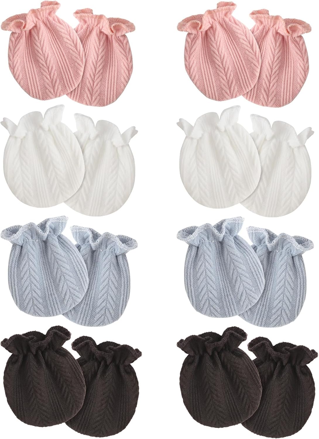 Newborn Baby Mittens No Scratch Cotton Elastic Wrist Gloves Infant Toddler Mittens for Baby Boy