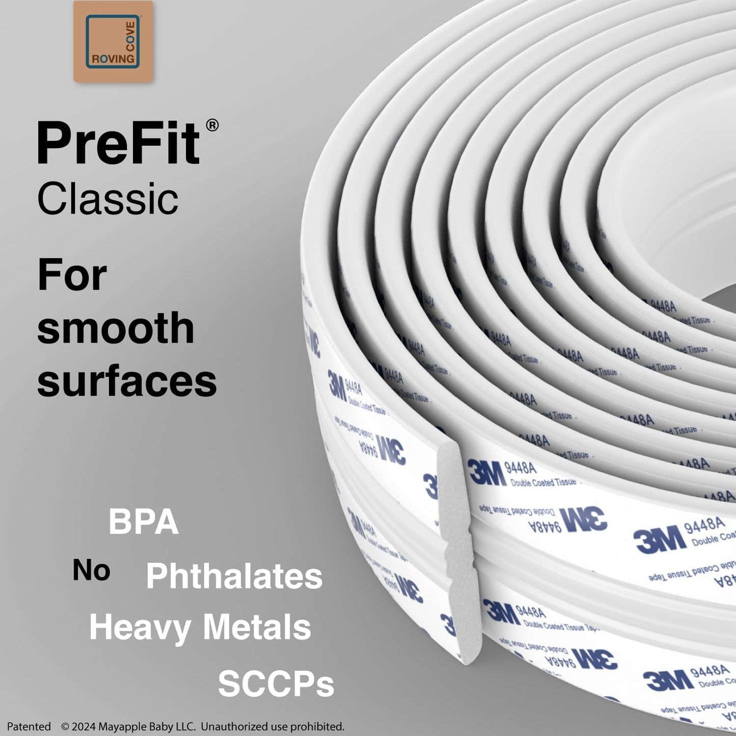 Roving Cove PreFit (Classic) Furniture Edge Corner Protector (Standard 15ft Edge 4 Corners), Baby