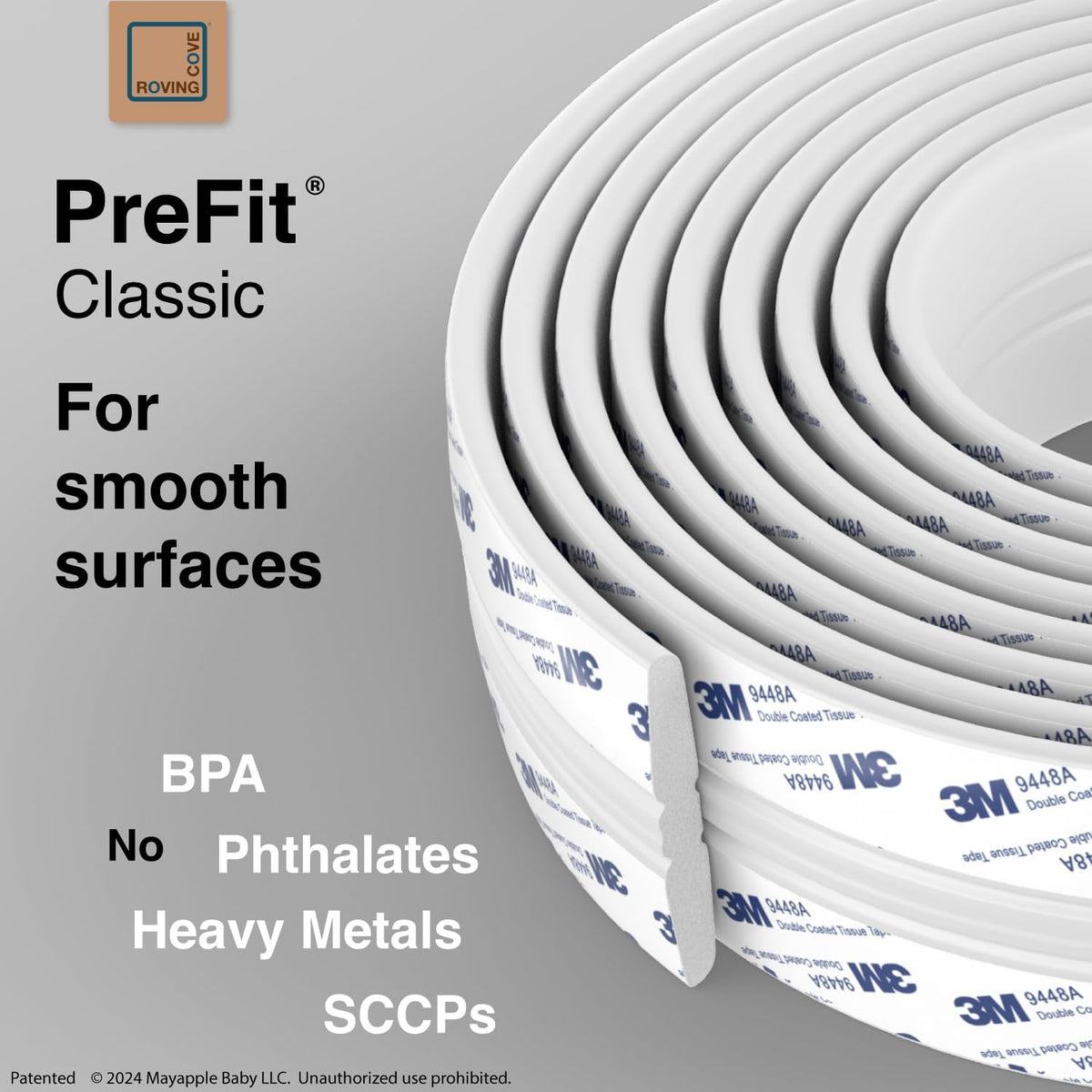Roving Cove PreFit (Classic) Furniture Edge Corner Protector (Standard 15ft Edge 4 Corners), Baby