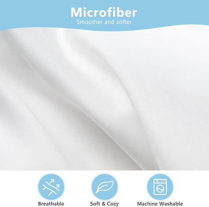TILLYOU Toddler Pillowcase 2 Pack with Zipper,Silky Soft Microfiber 13" x 18" Kids Travel Pillow