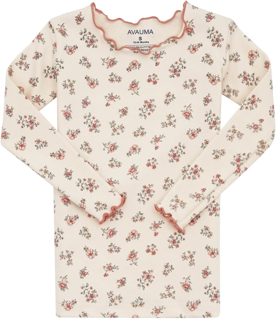 AVAUMA Baby Boy Girl Pajama Set 6M-7T Kids Cute Toddler Snug fit Flower Pattern Design Pjs Cotton