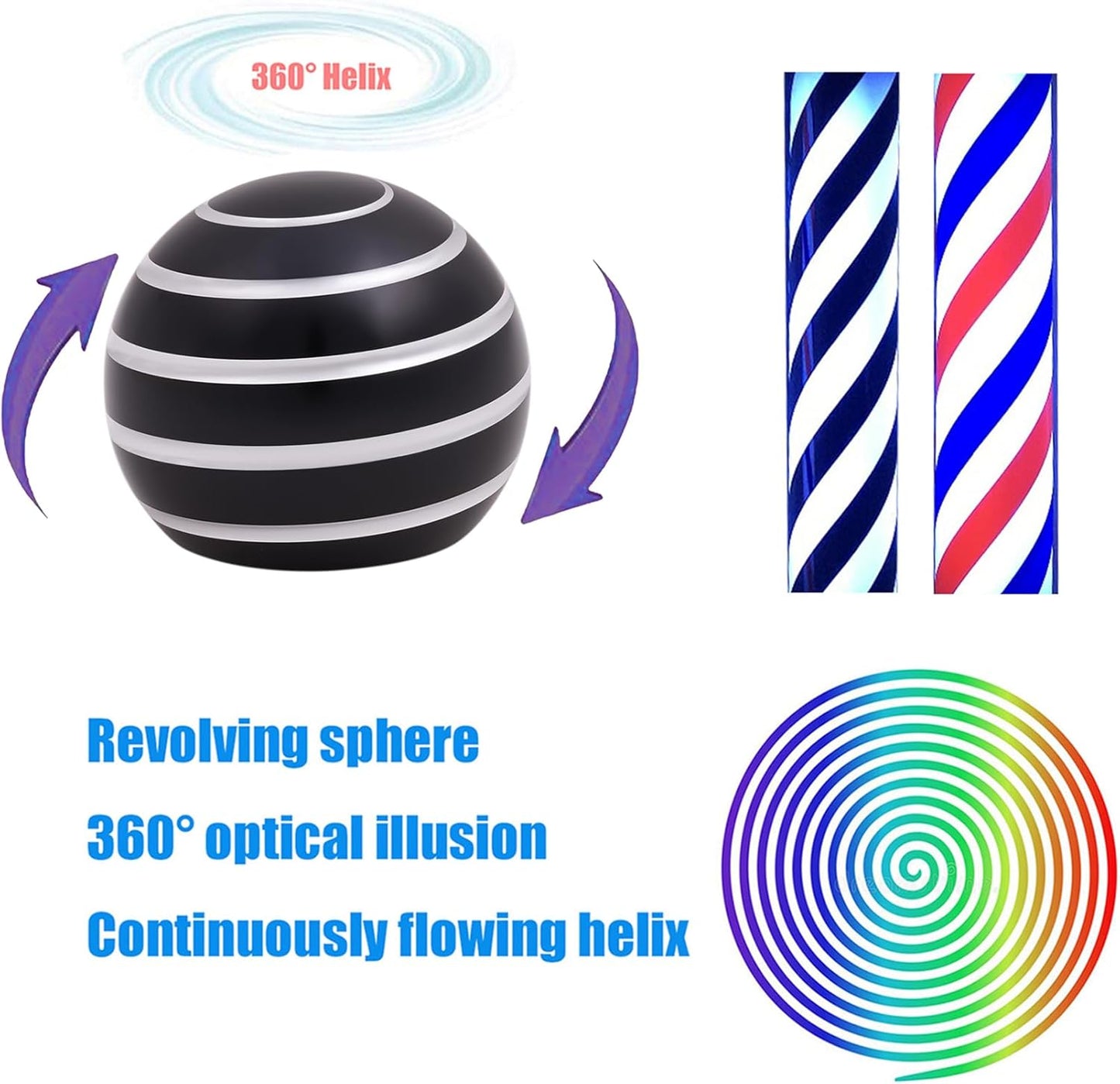 Desk-Toys for Fidget Kinetic-Cool-Gadgets: Cool-Stuff for Kid Children Teen Adult, Optical-Illusion