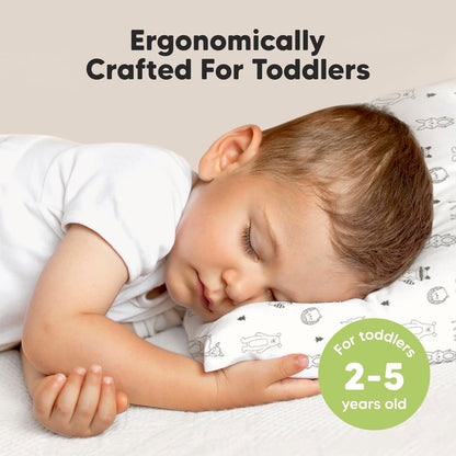 KeaBabies Toddler Pillow with Pillowcase, Jumbo 14X20 - Soft Organic Cotton Toddler Pillows for