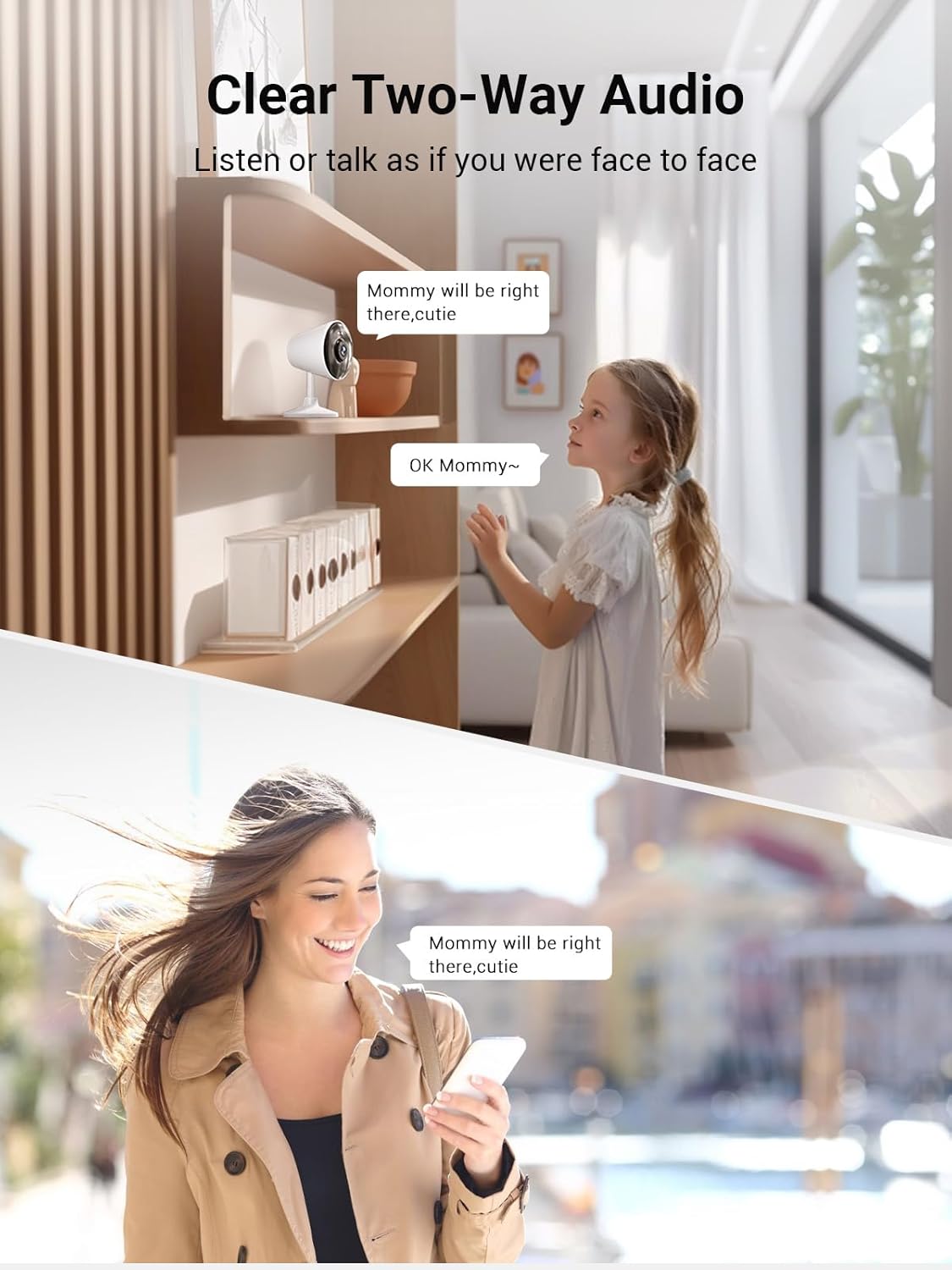 5G & 2.4G Indoor/Outdoor Security Camera for Home, Baby/Elder/Dog/Pet Camera with Phone App, WiFi