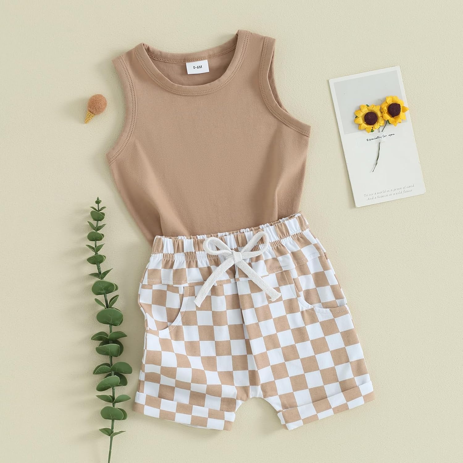 Kupretty Baby Boy Summer Clothes Sleeveless Tank Tops Vest T-Shirt + Casual Shorts Toddler Outfits