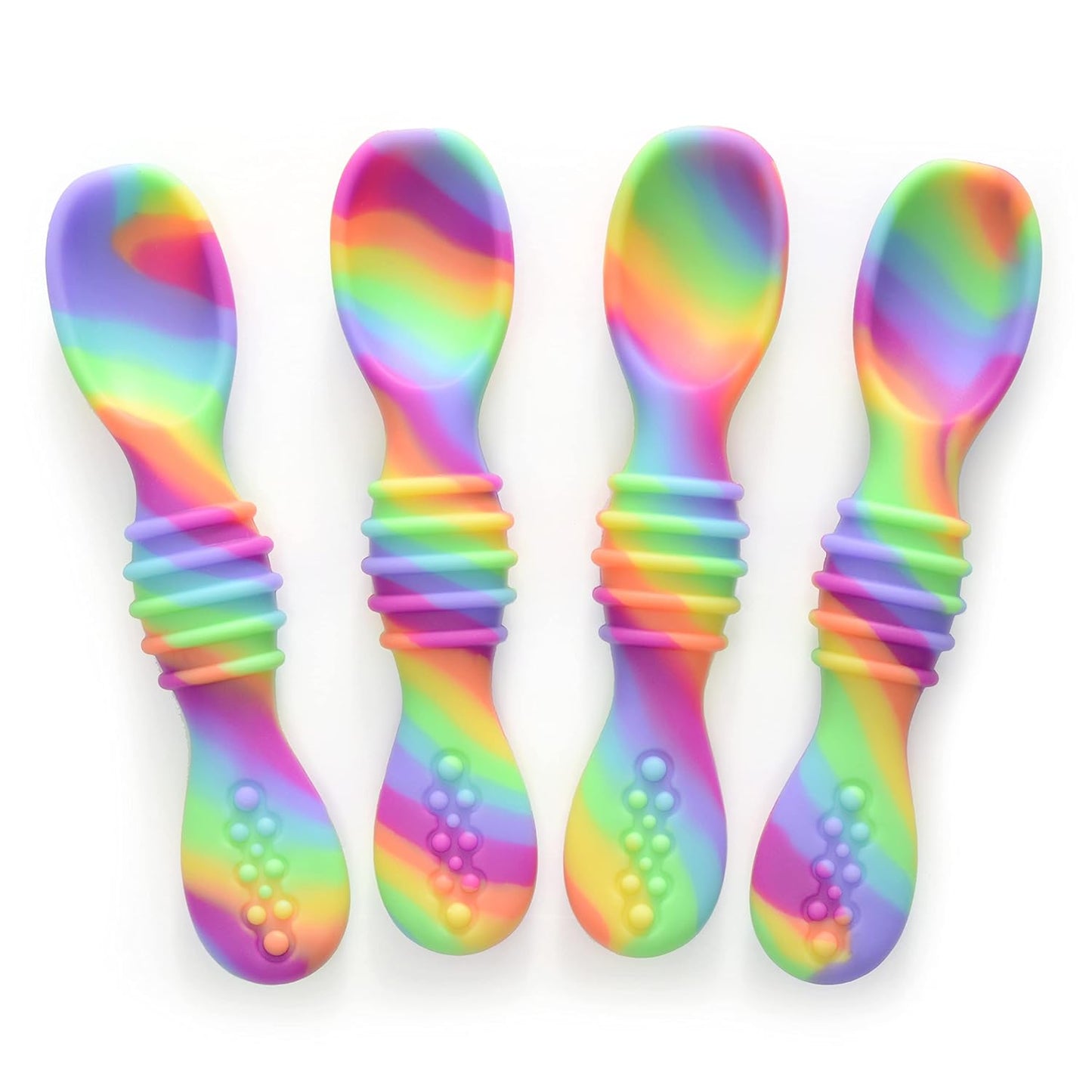 PrimaStella Silicone Chew Spoon Set for Babies and Toddlers - Safety Tested - BPA Free - Microwave