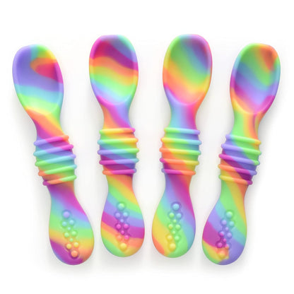PrimaStella Silicone Chew Spoon Set for Babies and Toddlers - Safety Tested - BPA Free - Microwave
