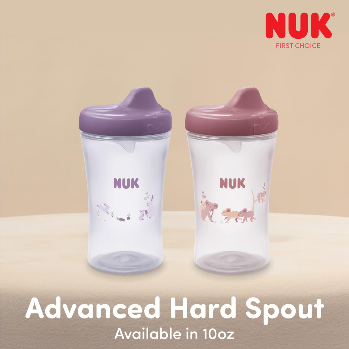 NUK Sesame Street Hard Spout Cup, 10 Oz, 2 Pack – BPA Free, Spill Proof Sippy Cup