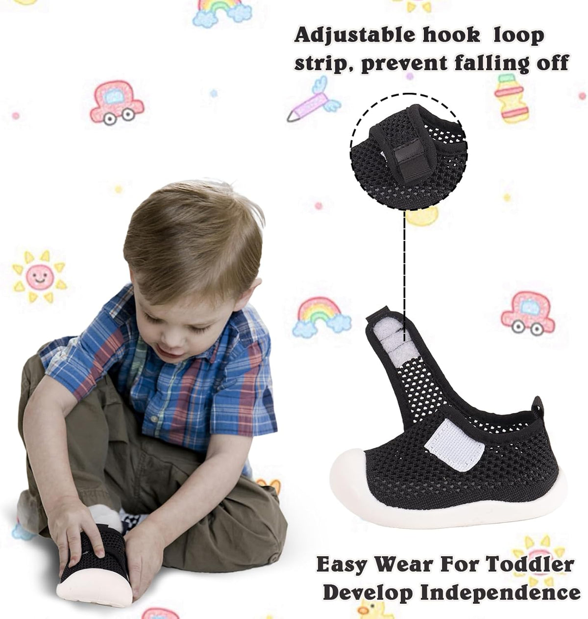 Baby First-Walking Shoes 1-4 Years Kid Shoes Trainers Toddler Infant Boys Girls Soft Sole Non Slip