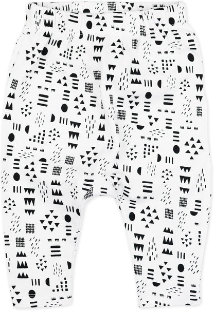 HonestBaby Multipack Harem Pants Roomy Fit Pull on Bottoms 100% Organic Cotton for Infant Baby