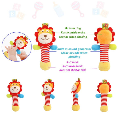 Wrist Rattles Foot Finder Rattle Toy for 0-6 Months Baby, Feet Leg Ankle Socks Arm Hand Bracelet